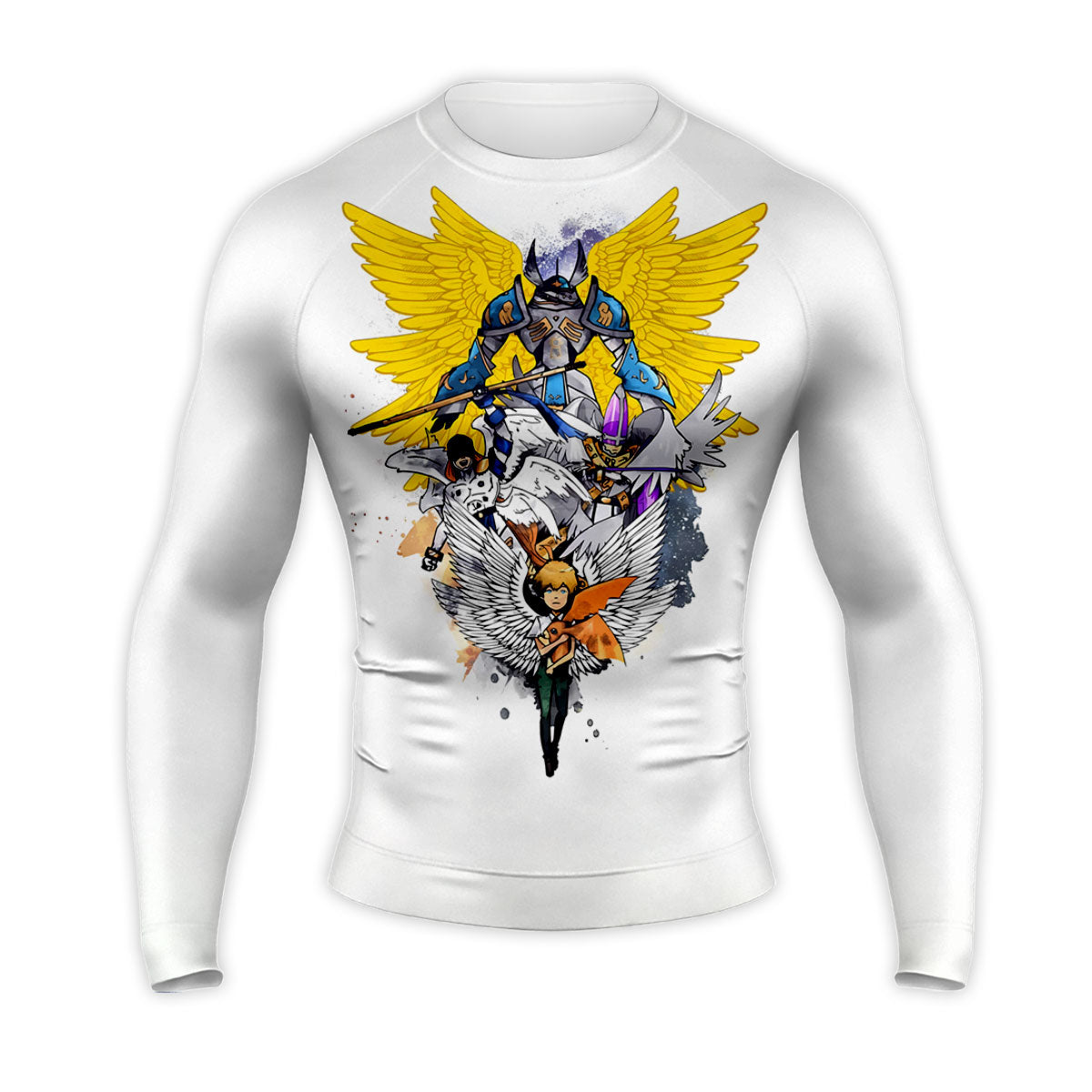 Digimon Adventure Seraphimon Evolving With Light And Wings Anime Apparel