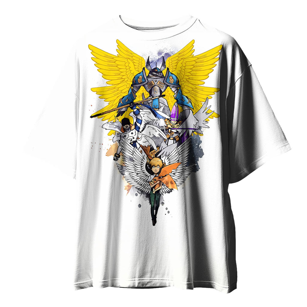 Digimon Adventure Seraphimon Evolving With Light And Wings Anime Apparel