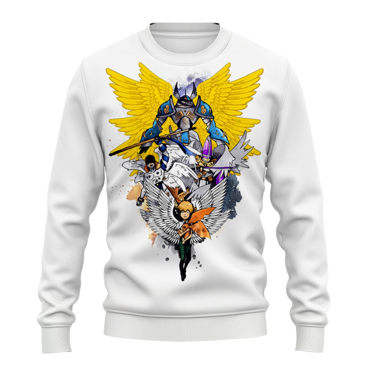 Digimon Adventure Seraphimon Evolving With Light And Wings Anime Apparel