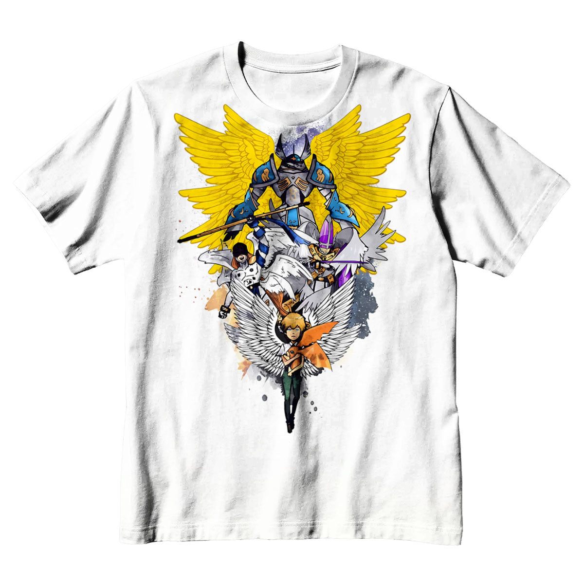 Digimon Adventure Seraphimon Evolving With Light And Wings Anime Apparel