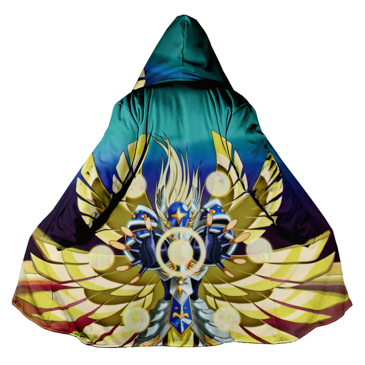 Digimon Adventure Seraphimon Glowing With Blue Gold Radiance Anime Apparel