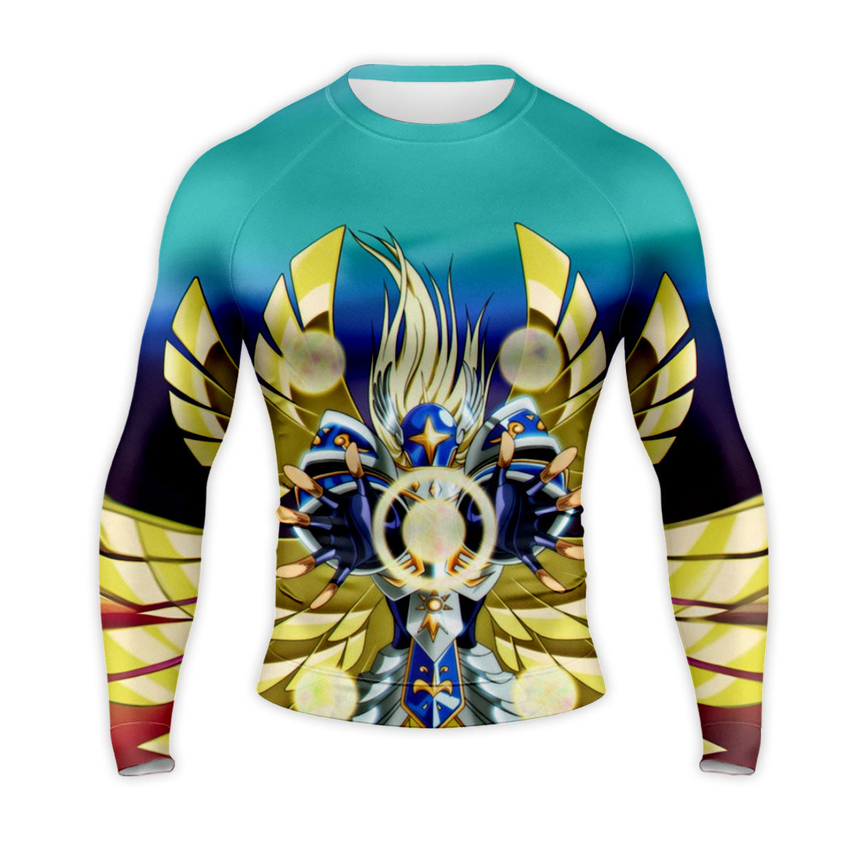 Digimon Adventure Seraphimon Glowing With Blue Gold Radiance Anime Apparel