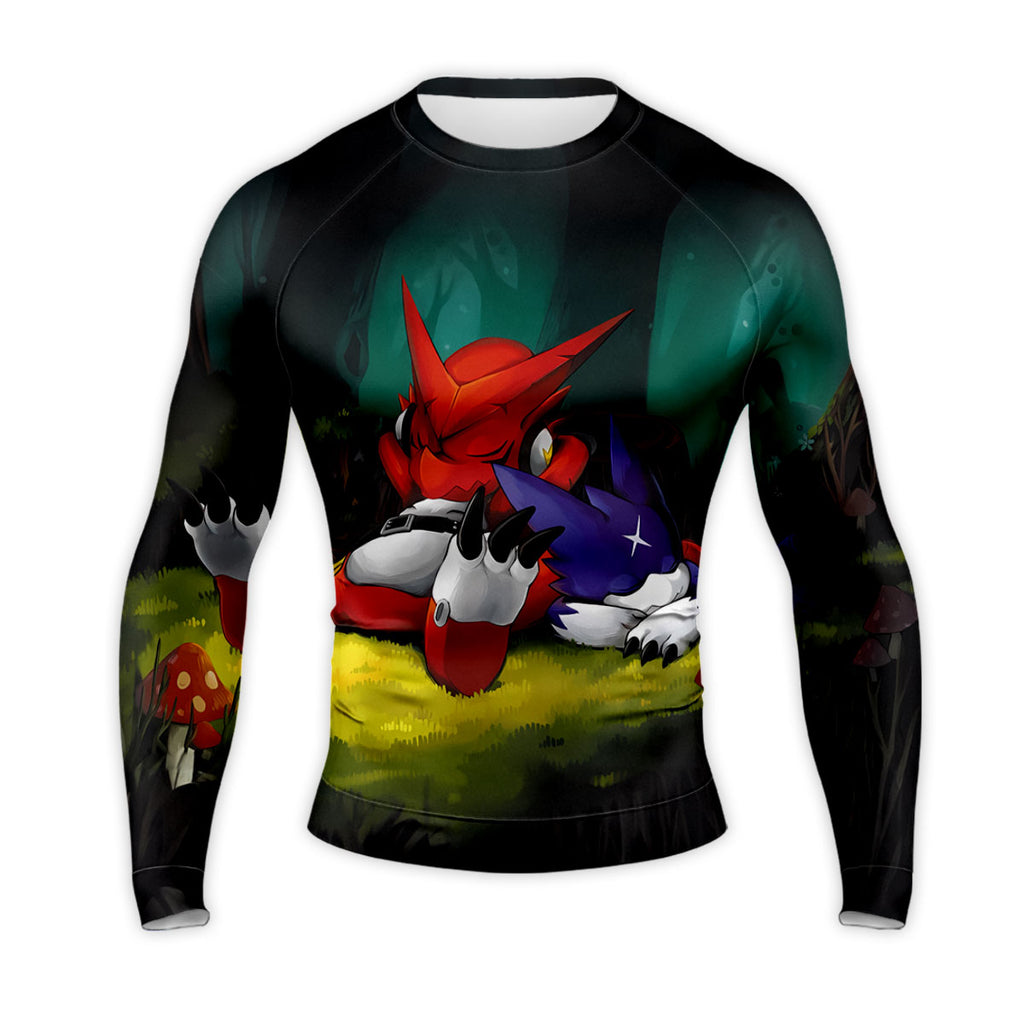 Digimon Adventure Shoutmon Veemon Sleeping Together Anime Apparel