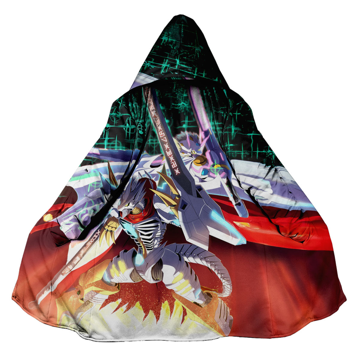 Digimon Adventure Siriusmon Standing Holding Red Sword Anime Apparel