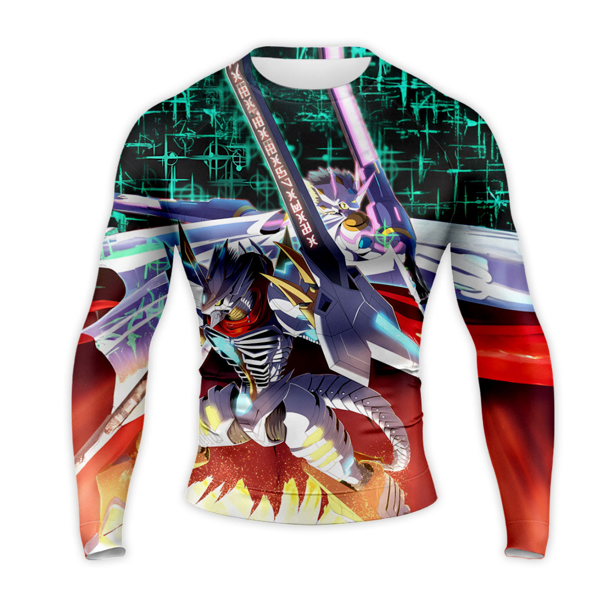 Digimon Adventure Siriusmon Standing Holding Red Sword Anime Apparel