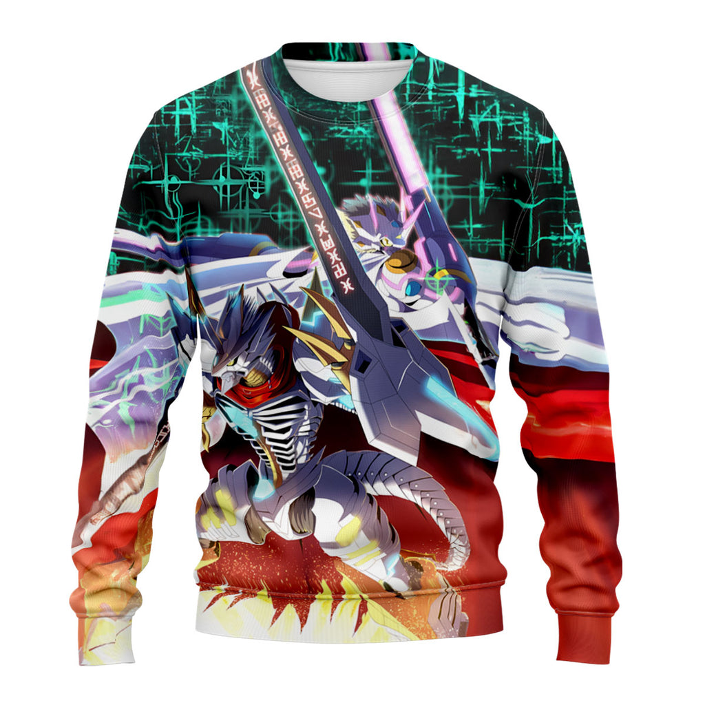 Digimon Adventure Siriusmon Standing Holding Red Sword Anime Apparel
