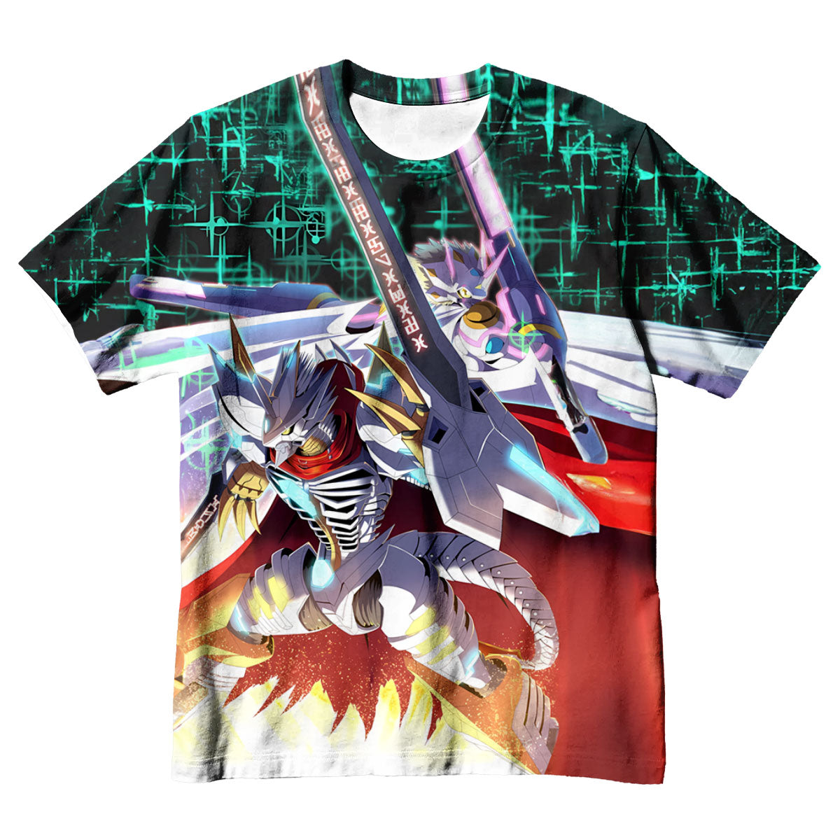 Digimon Adventure Siriusmon Standing Holding Red Sword Anime Apparel