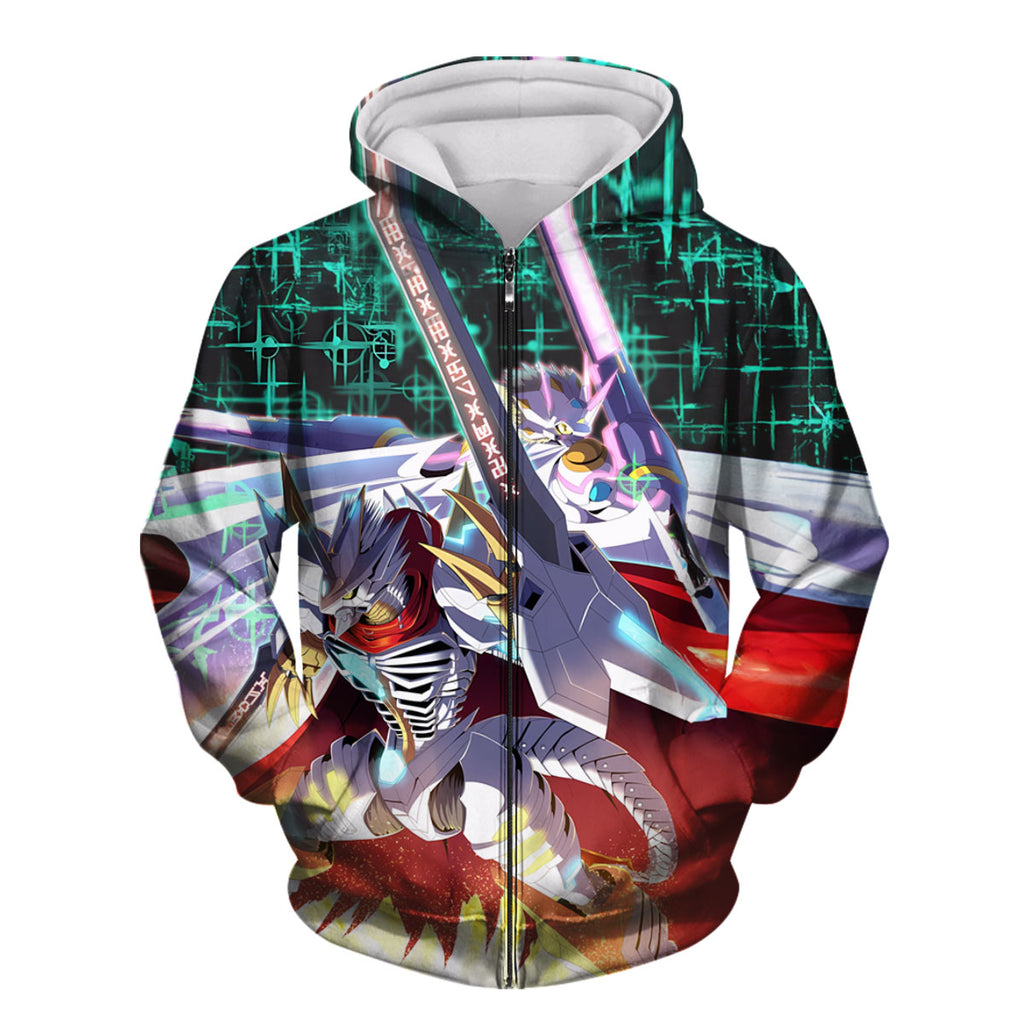 Digimon Adventure Siriusmon Standing Holding Red Sword Anime Apparel