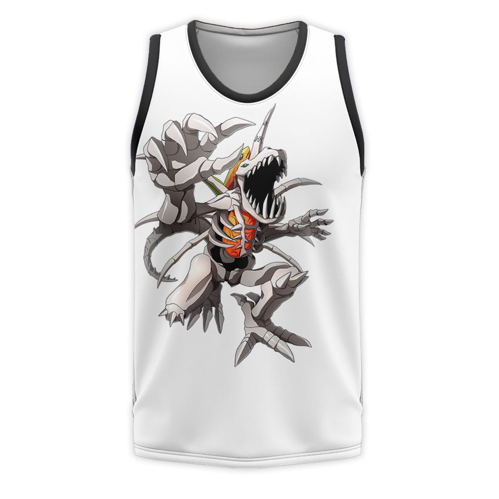 Digimon Adventure Skullgreymon Standing With Open Mouth White Anime Apparel