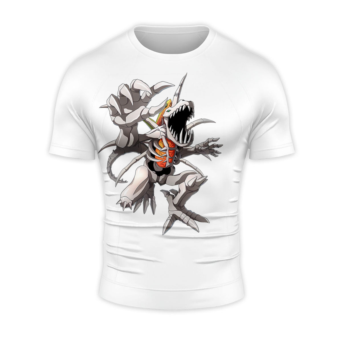 Digimon Adventure Skullgreymon Standing With Open Mouth White Anime Apparel