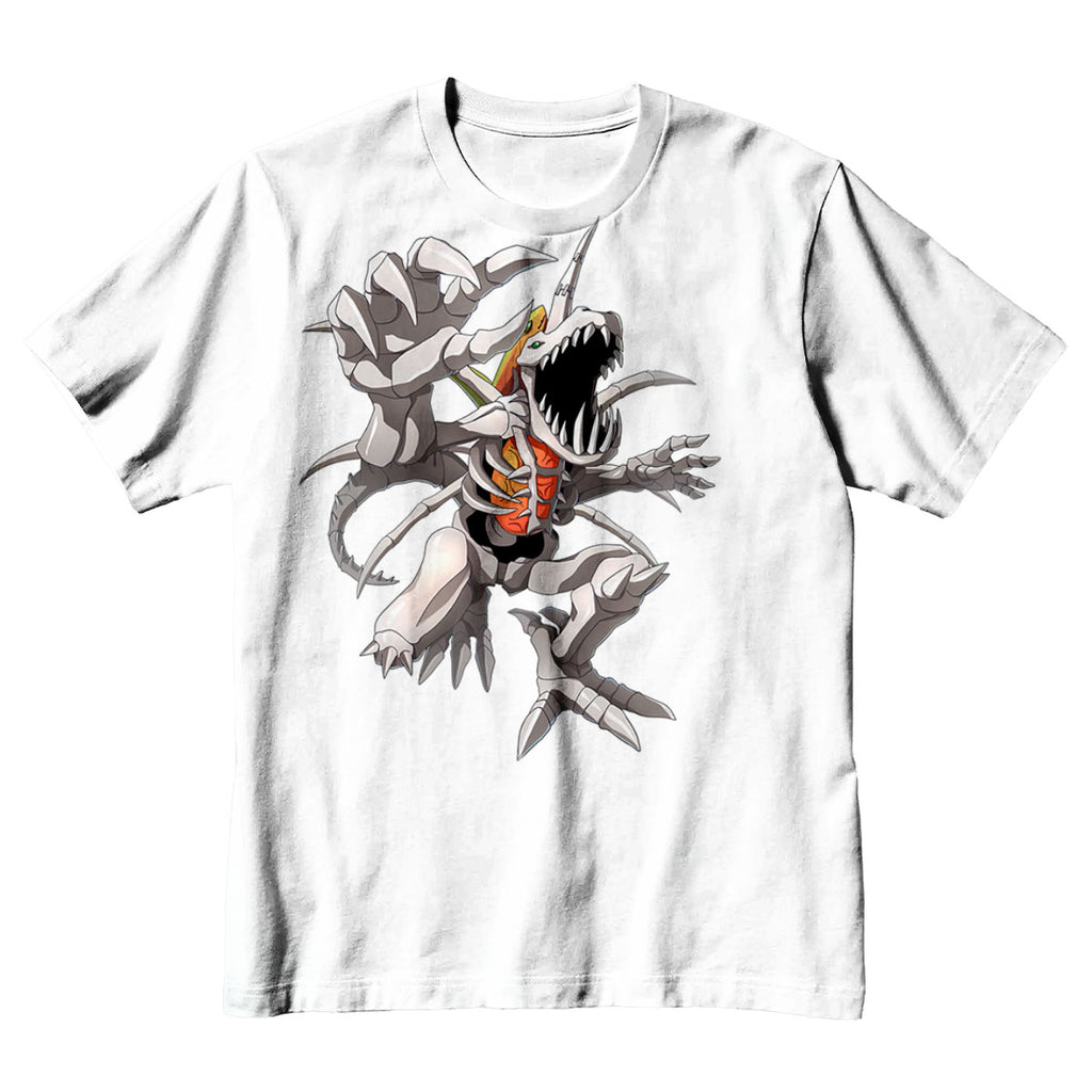 Digimon Adventure Skullgreymon Standing With Open Mouth White Anime Apparel