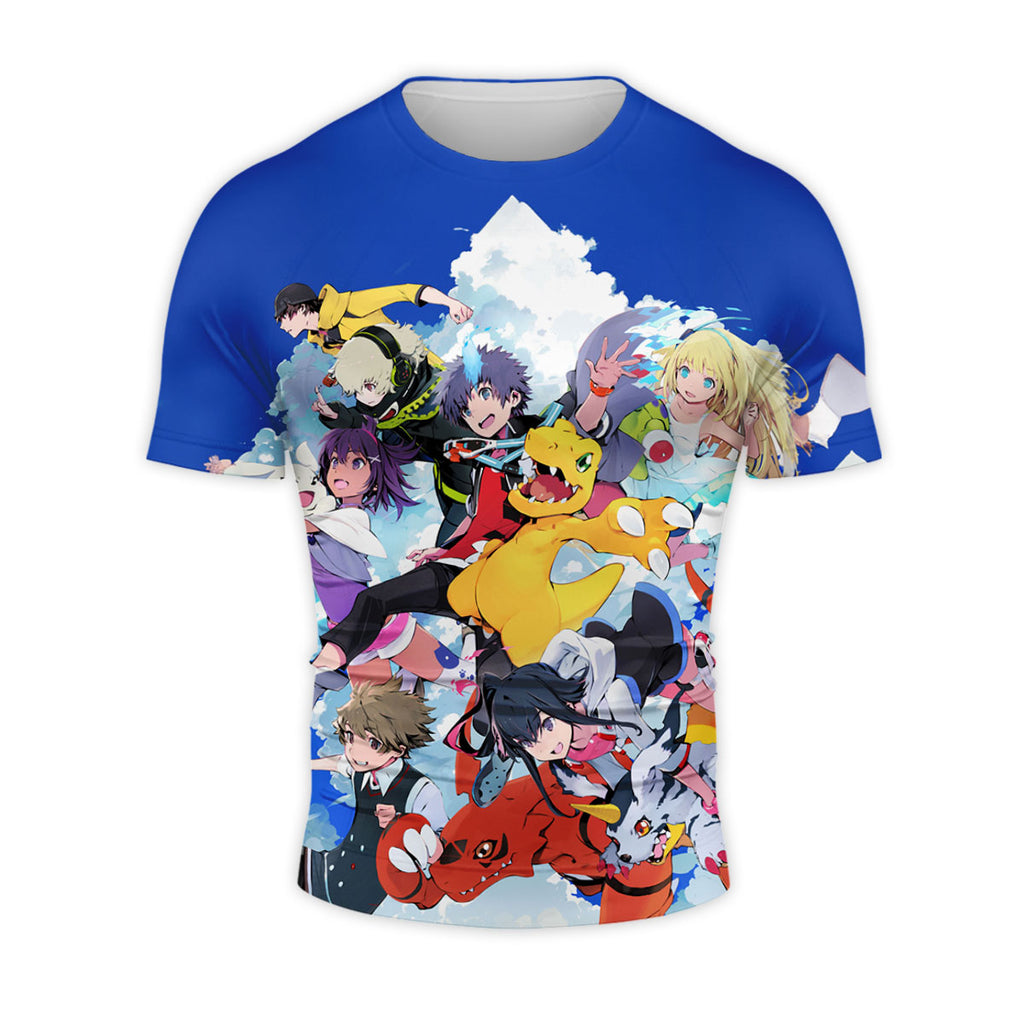 Digimon Adventure Sky Guardians In Azure Battle Formation Anime Apparel