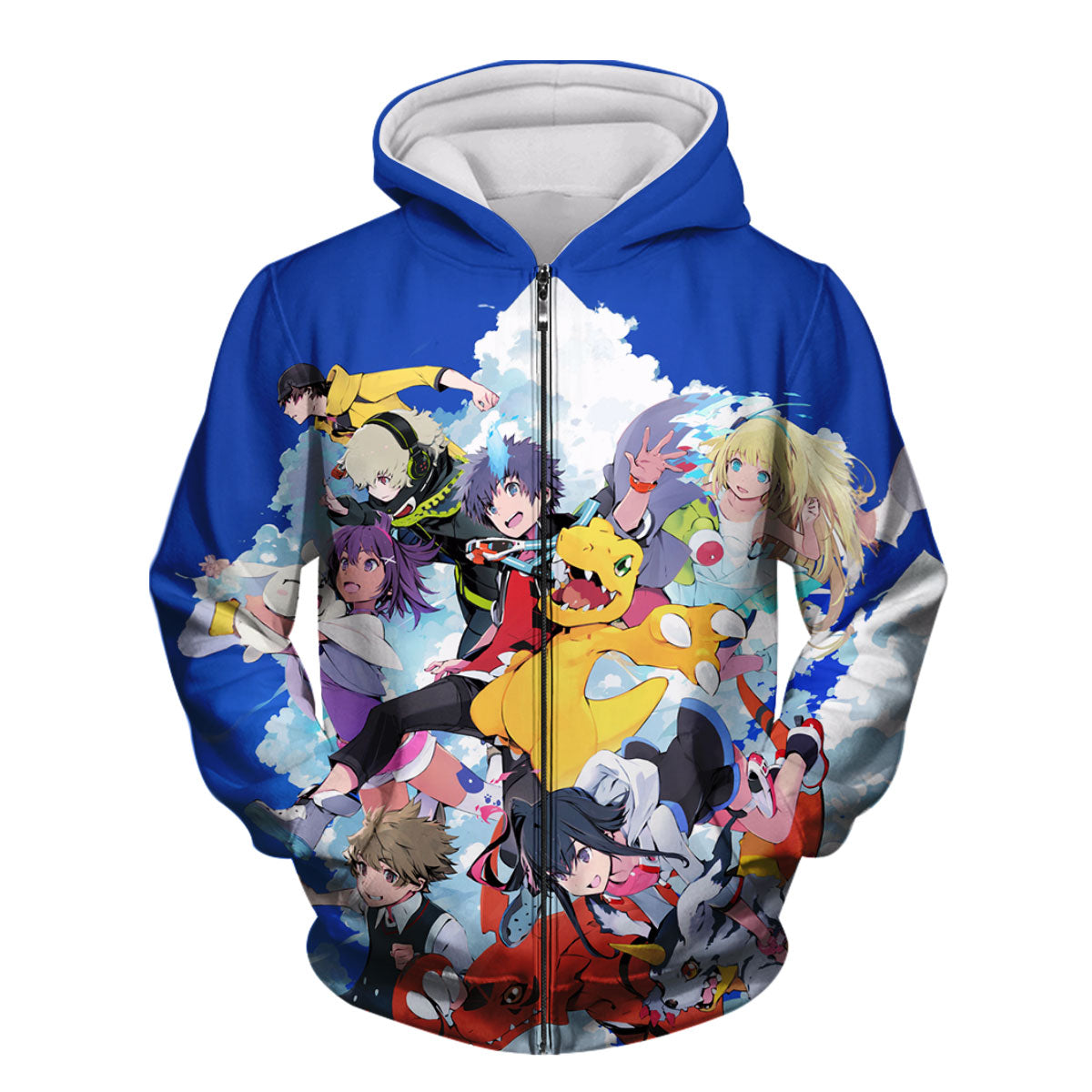 Digimon Adventure Sky Guardians In Azure Battle Formation Anime Apparel