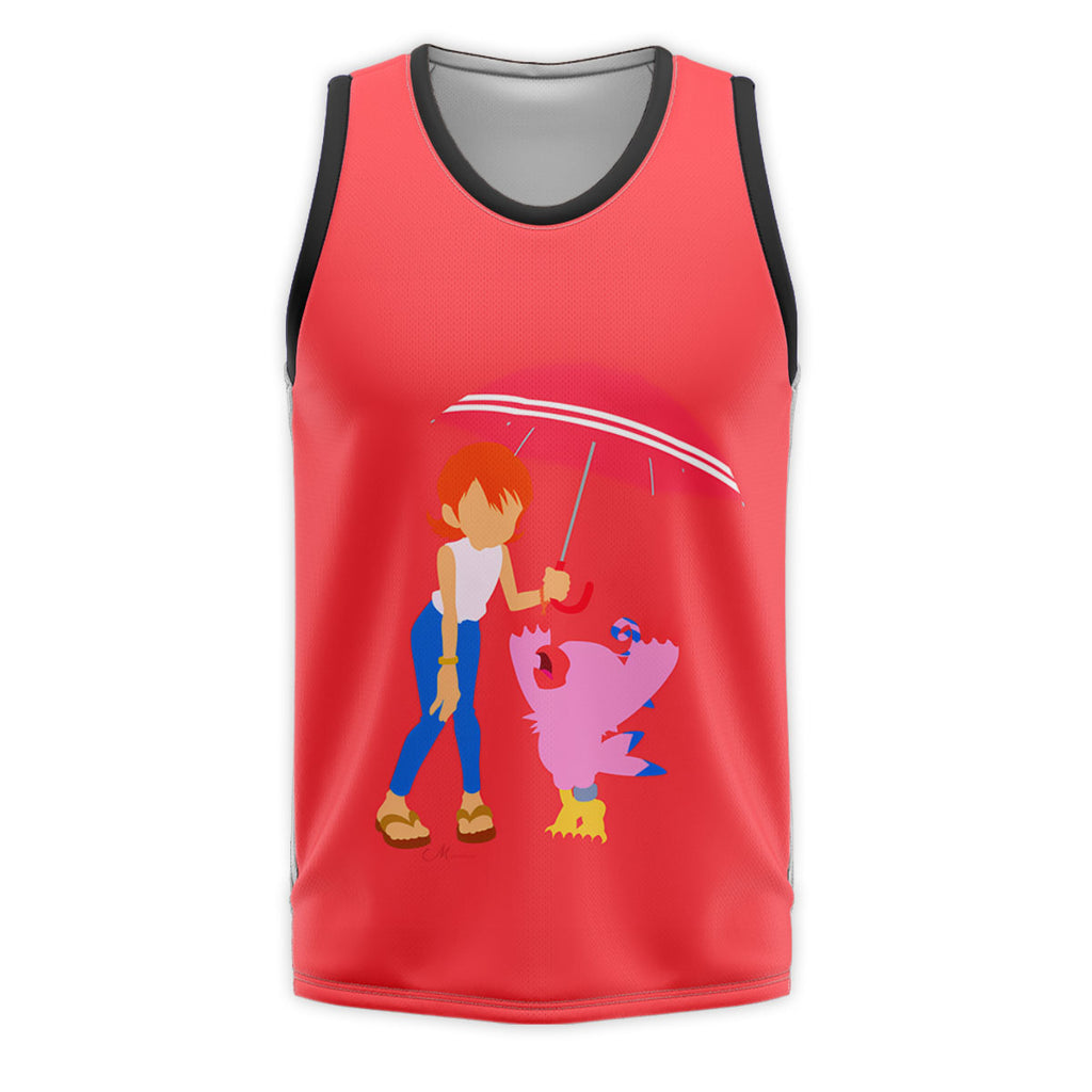 Digimon Adventure Sora And Biyomon In Red Anime Apparel