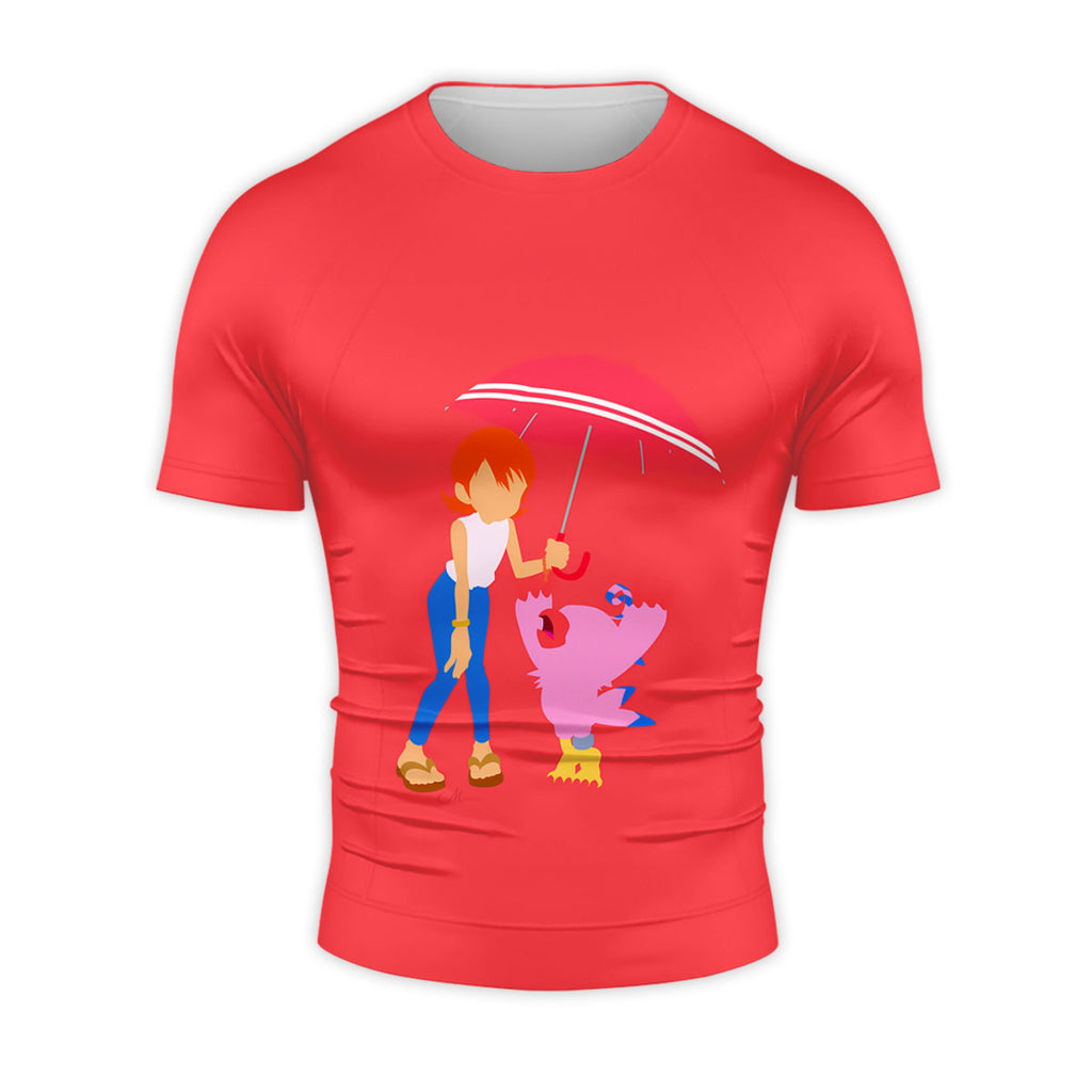 Digimon Adventure Sora And Biyomon In Red Anime Apparel