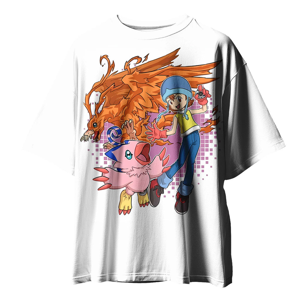 Digimon Adventure Sora And Biyomon Partners Battling Together Anime Apparel