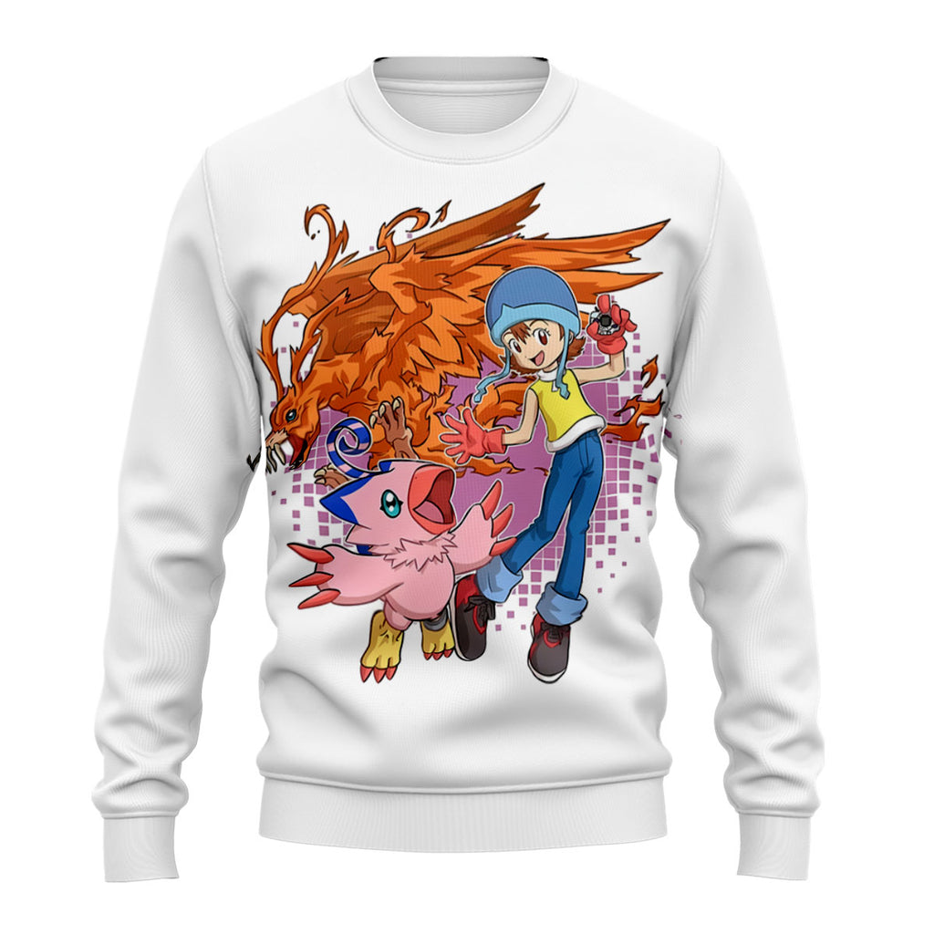 Digimon Adventure Sora And Biyomon Partners Battling Together Anime Apparel