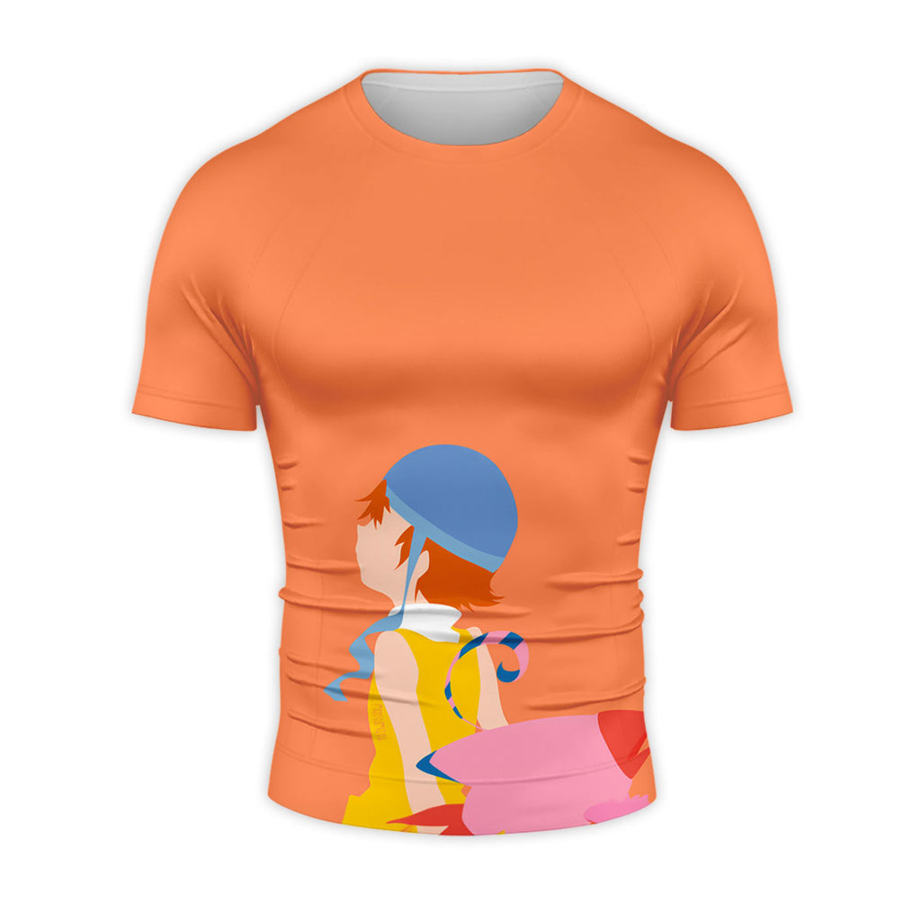Digimon Adventure Sora Takenouchi And Biyomon Orange Side View Anime Apparel