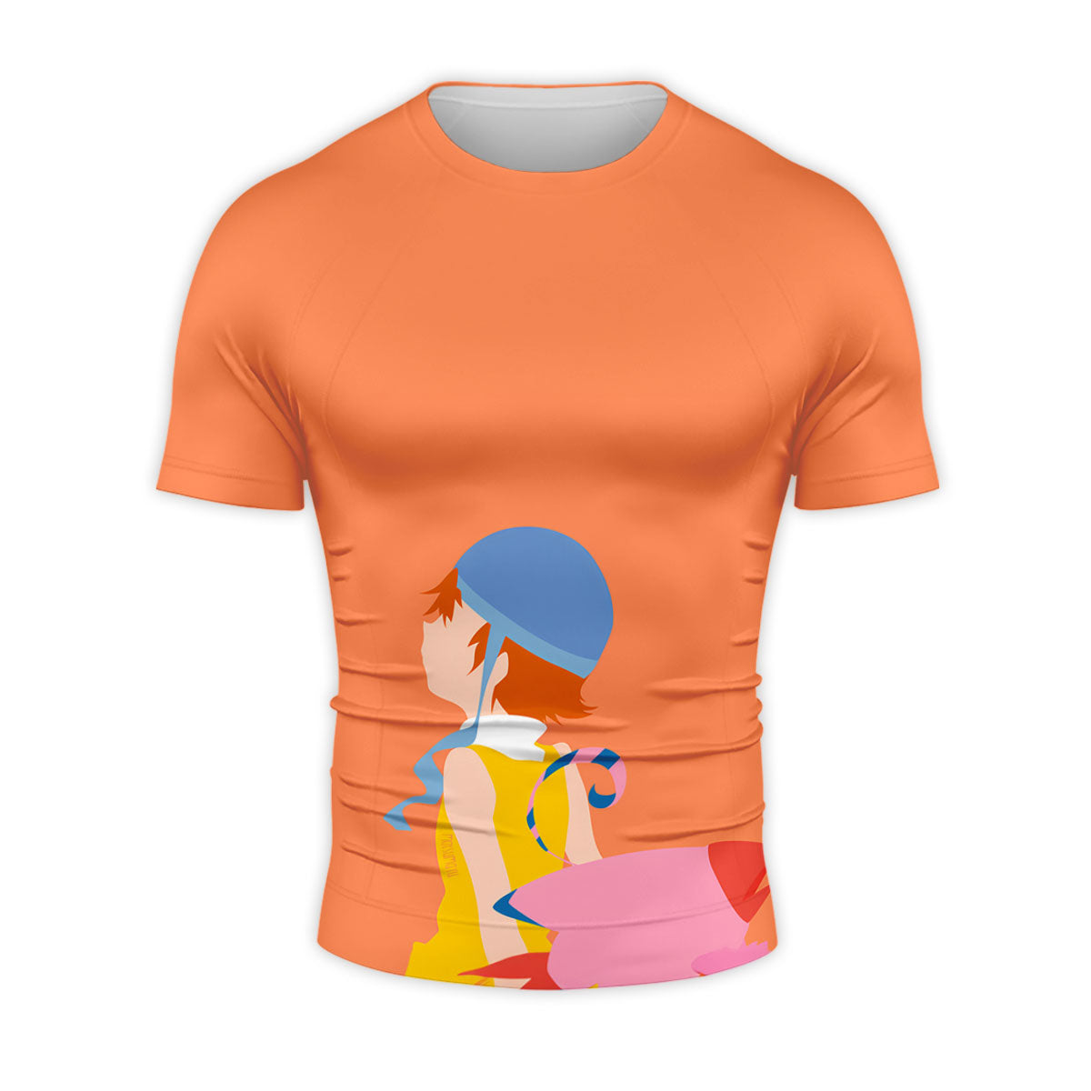 Digimon Adventure Sora Takenouchi And Biyomon Orange Side View Anime Apparel
