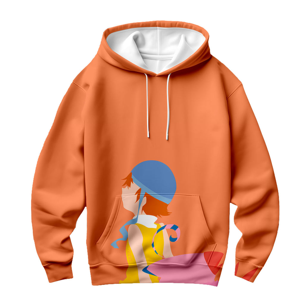 Digimon Adventure Sora Takenouchi And Biyomon Orange Side View Anime Apparel