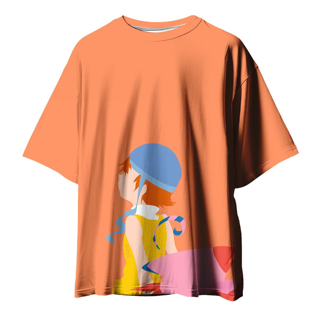 Digimon Adventure Sora Takenouchi And Biyomon Orange Side View Anime Apparel