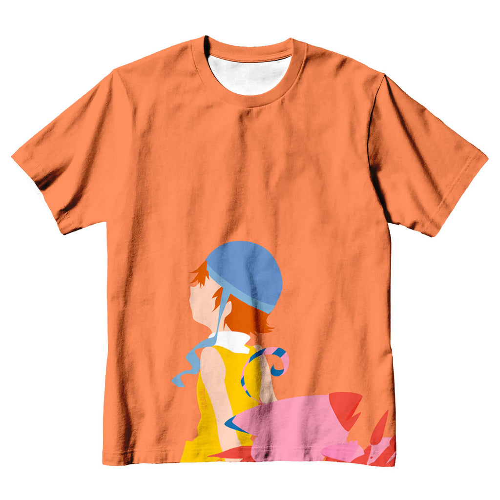Digimon Adventure Sora Takenouchi And Biyomon Orange Side View Anime Apparel