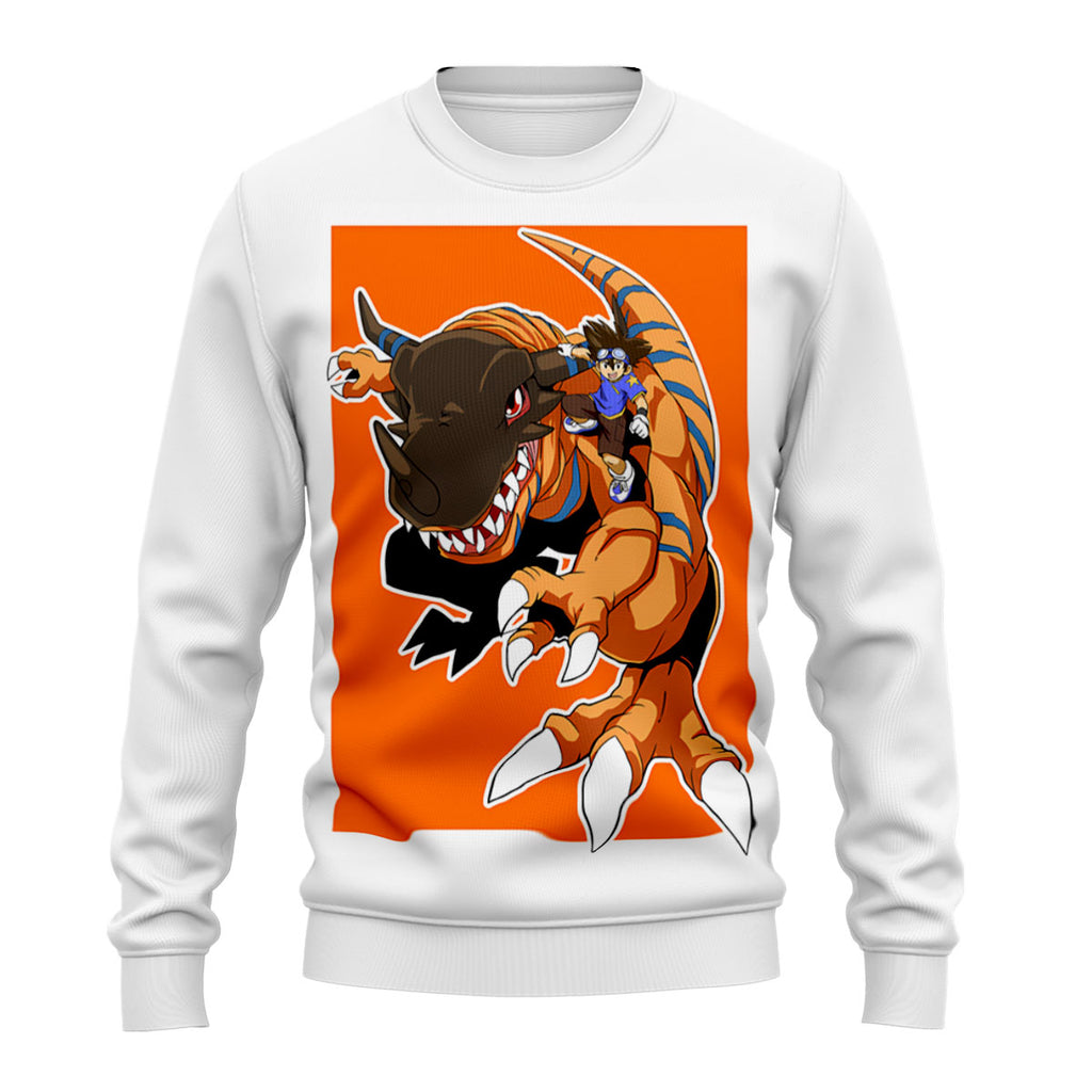 Digimon Adventure Tai Riding Orange Greymon Anime Apparel