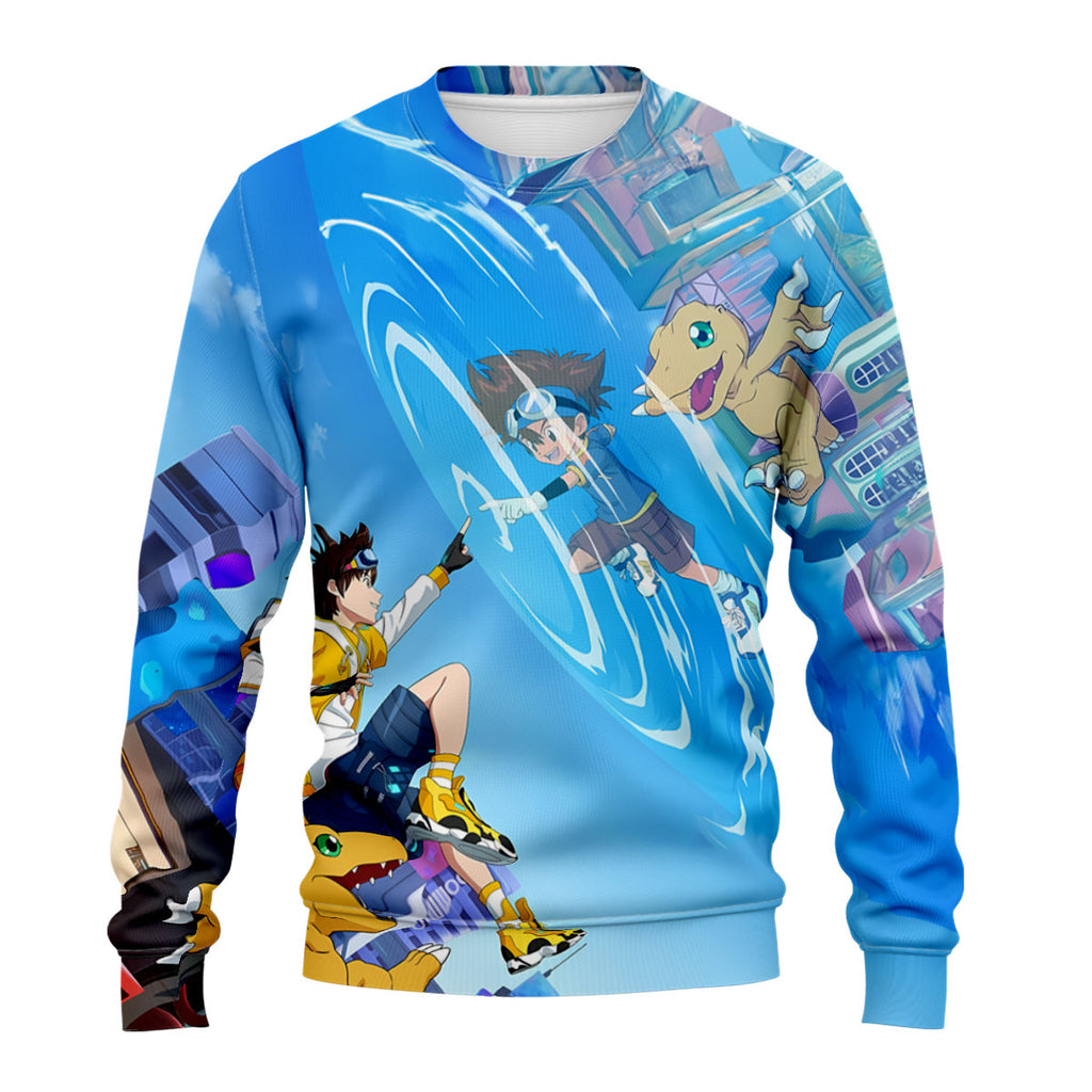 Digimon Adventure Taichi Agumon Blue Player Anime Apparel