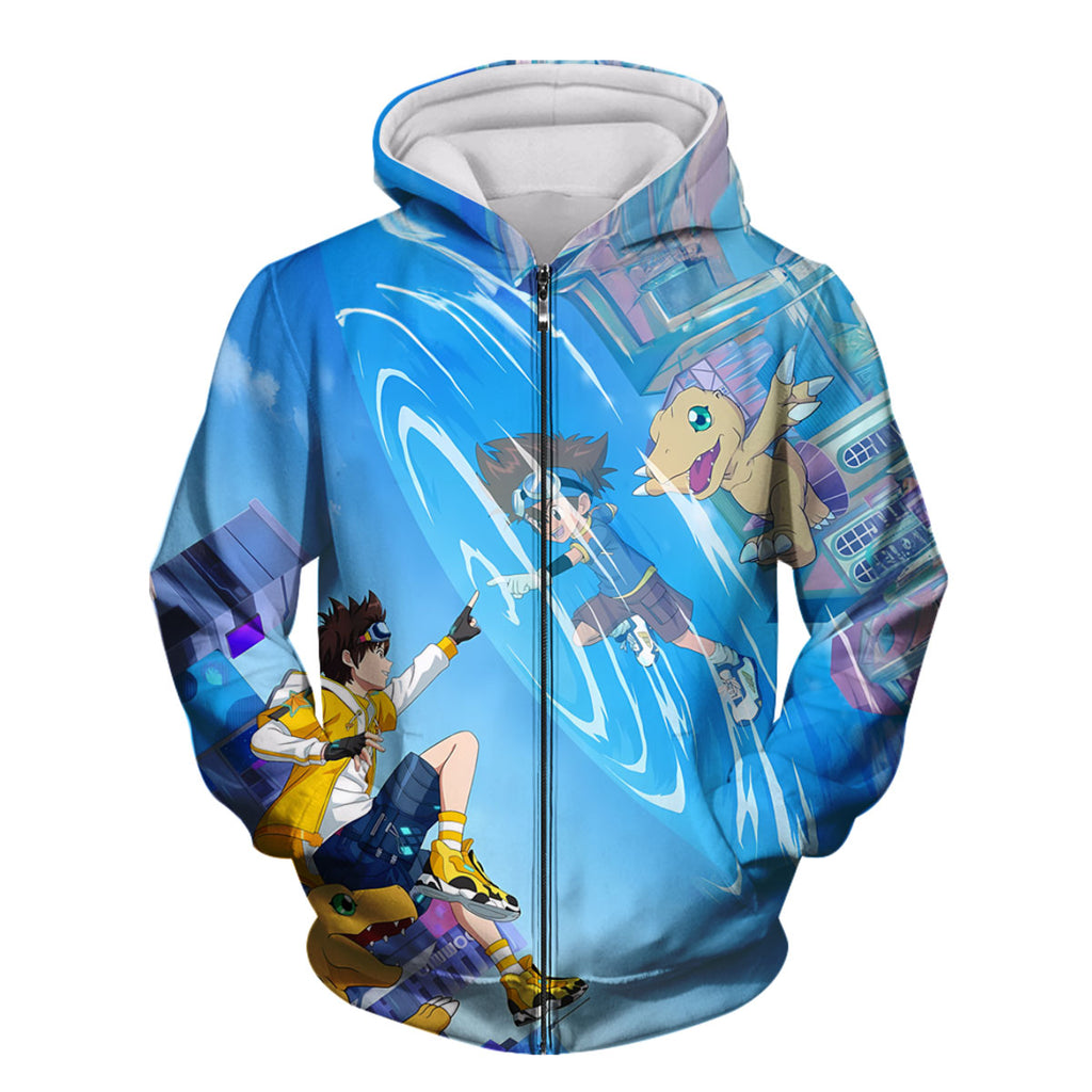Digimon Adventure Taichi Agumon Blue Player Anime Apparel