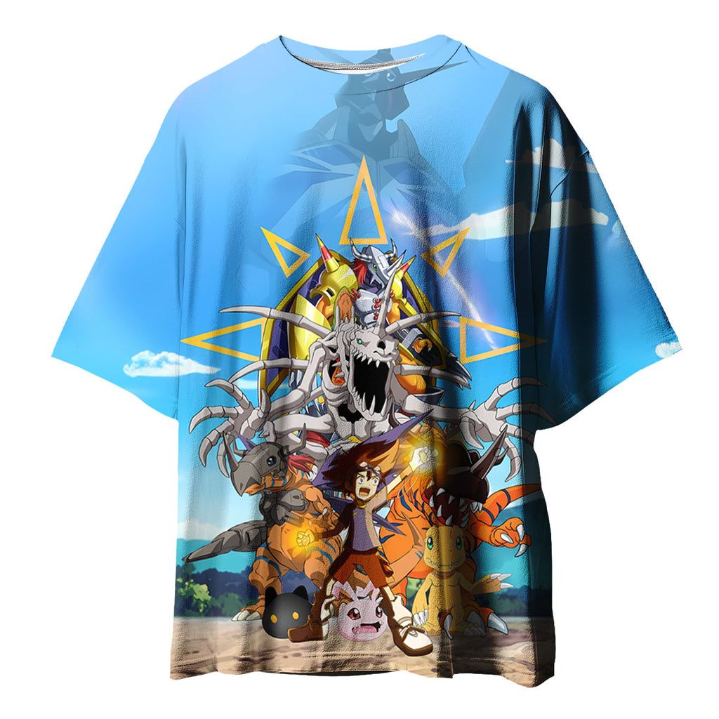 Digimon Adventure Taichi Agumon Evolving In Digital Energy Field Anime Apparel