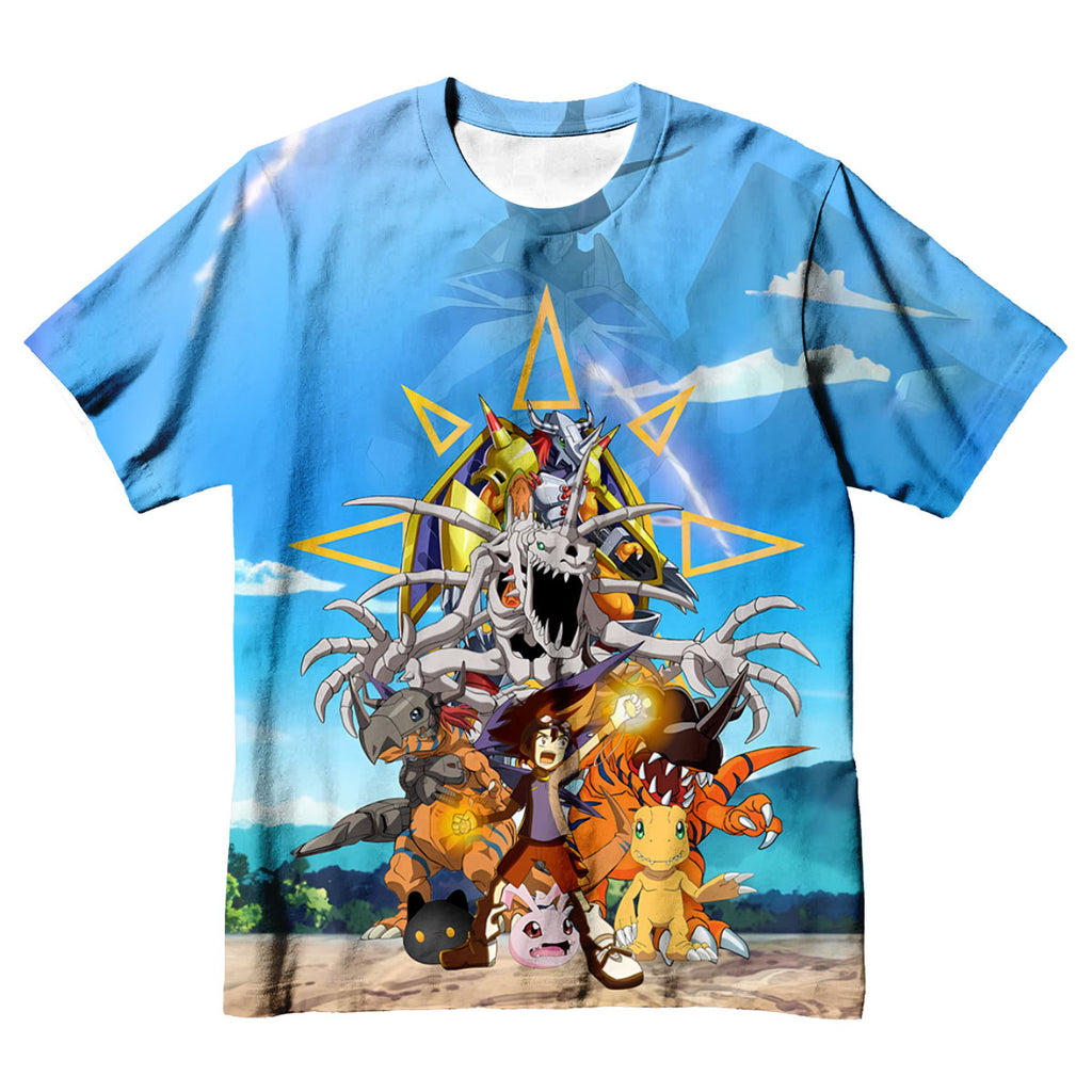 Digimon Adventure Taichi Agumon Evolving In Digital Energy Field Anime Apparel