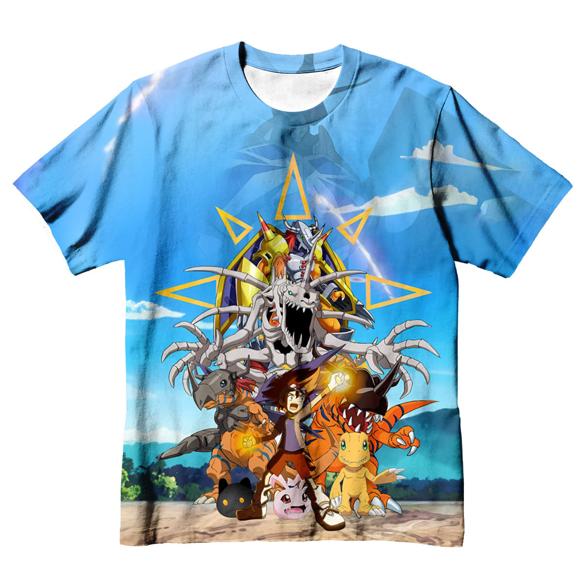 Digimon Adventure Taichi Agumon Evolving In Digital Energy Field Anime Apparel
