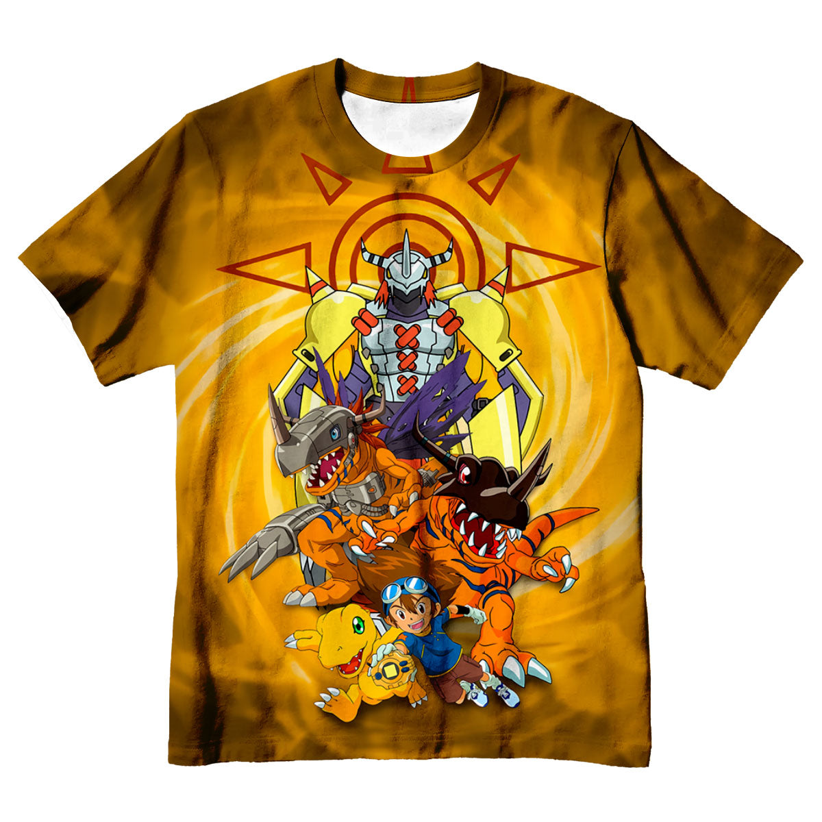 Digimon Adventure Taichi And Agumon Evolving During Battle Anime Apparel
