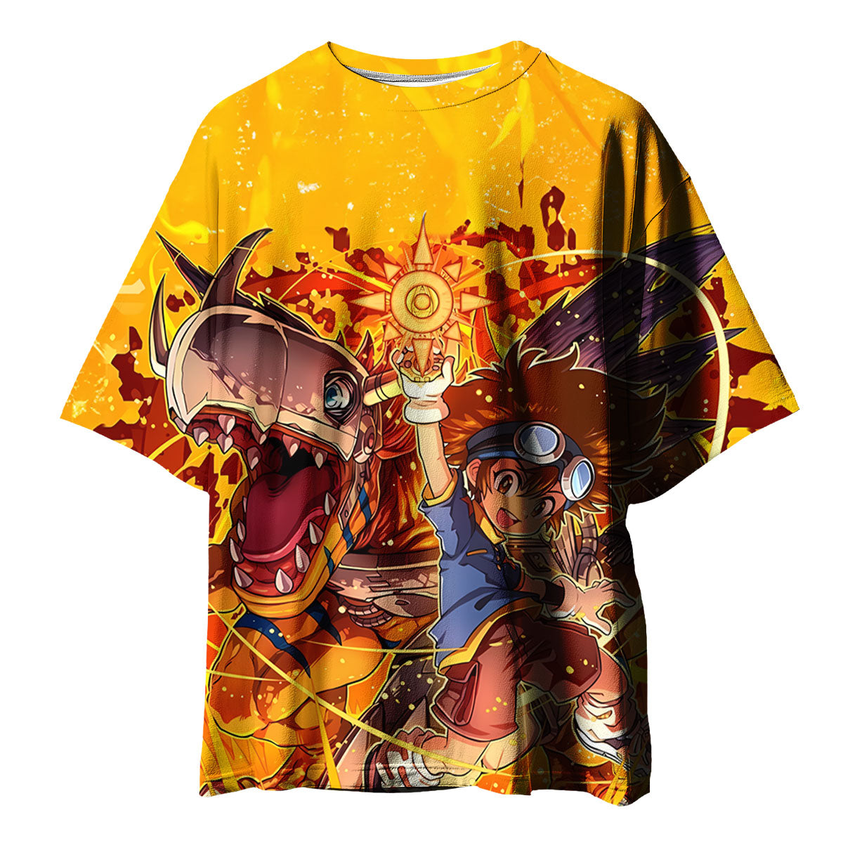 Digimon Adventure Taichi And Agumon In Orange Armor Anime Apparel