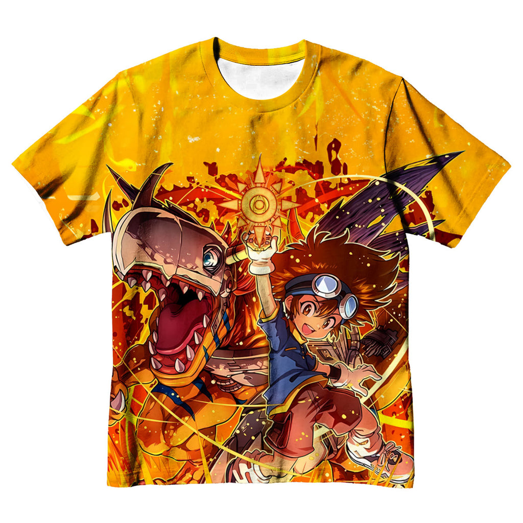 Digimon Adventure Taichi And Agumon In Orange Armor Anime Apparel