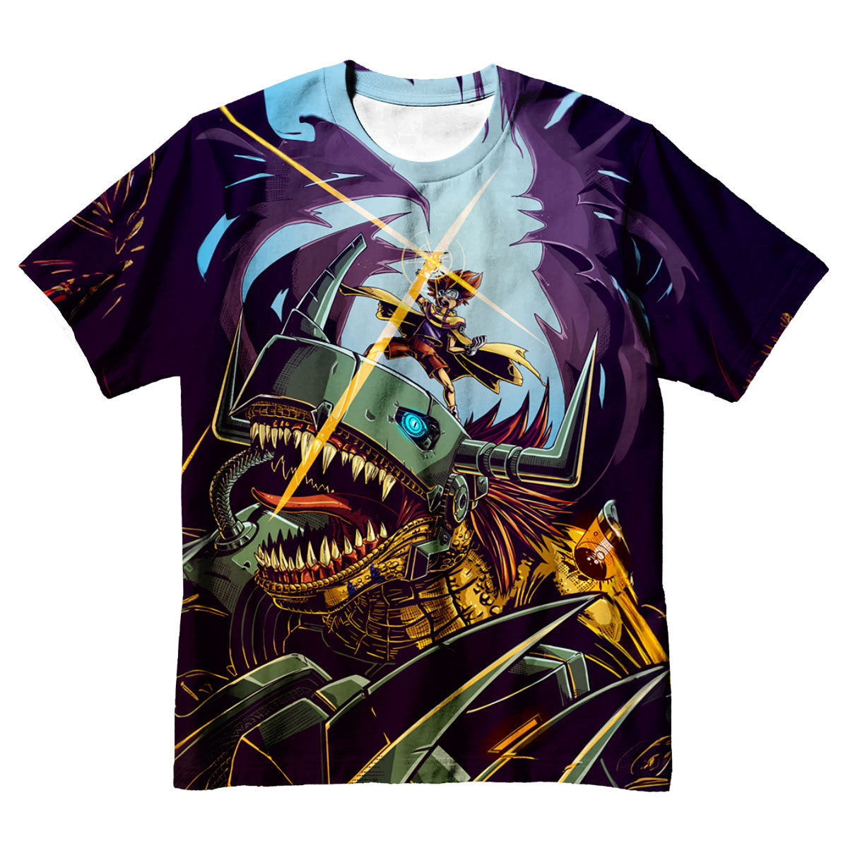 Digimon Adventure Taichi Riding Metalgreymon Dark Anime Apparel