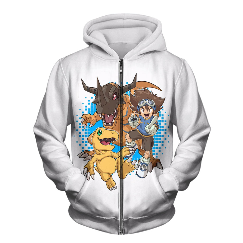 Digimon Adventure Taichi With Friends In Blue Anime Apparel