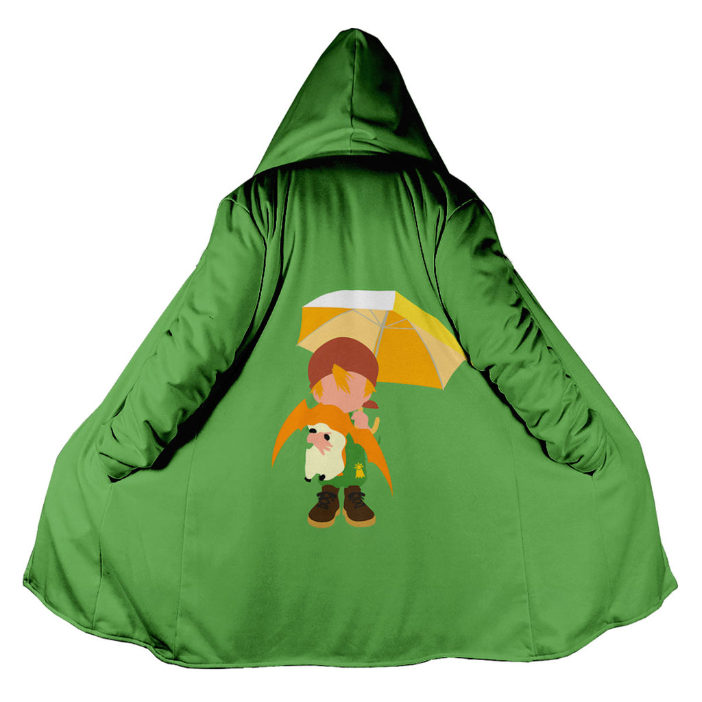 Digimon Adventure Takaishi Takeru Holding Patamon Green Umbrella Anime Apparel
