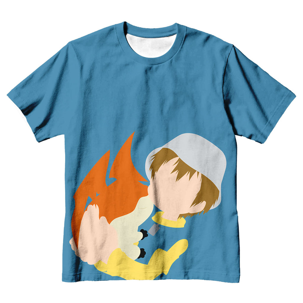 Digimon Adventure Takeru Takaishi Hugging Patamon Affectionately Anime Apparel