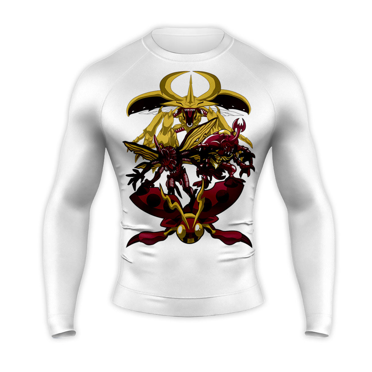 Digimon Adventure Tentomon Evolving Into Red And Gold Squad Anime Apparel