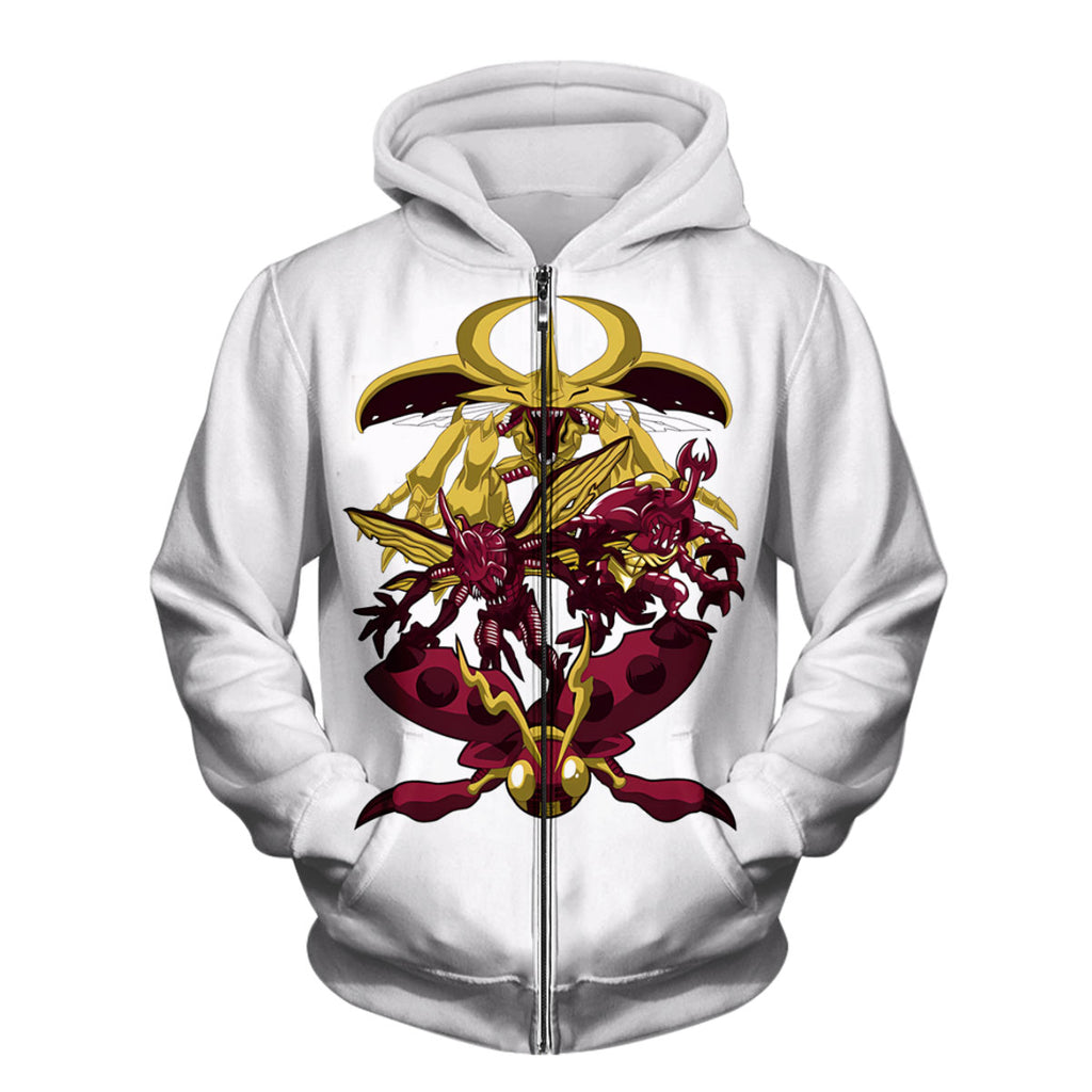 Digimon Adventure Tentomon Evolving Into Red And Gold Squad Anime Apparel