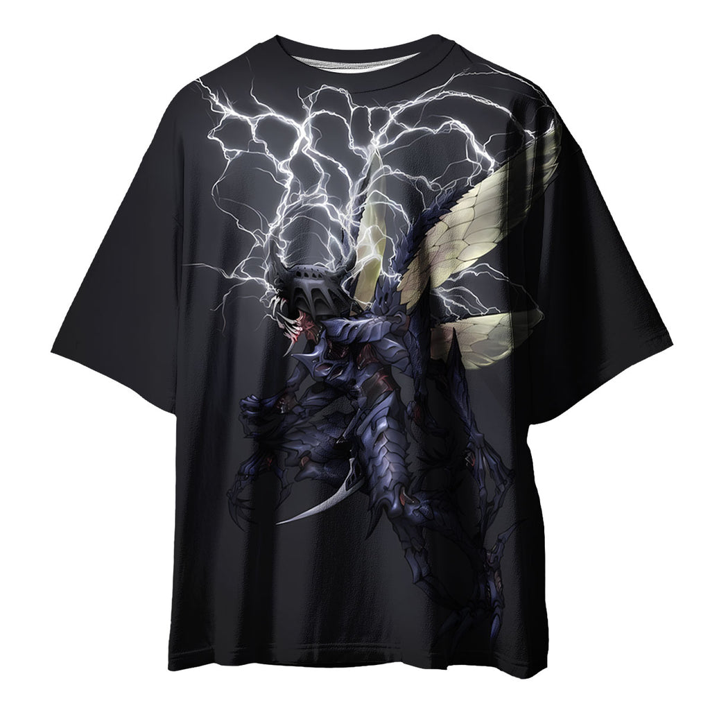 Digimon Adventure Thunder Dark Kabuterimon Surrounded By Lightning Anime Apparel