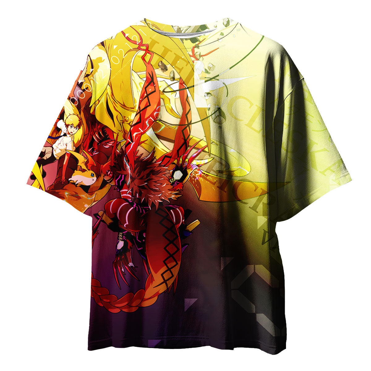 Digimon Adventure Ultimate Allies Standing Together In Yellow Anime Apparel