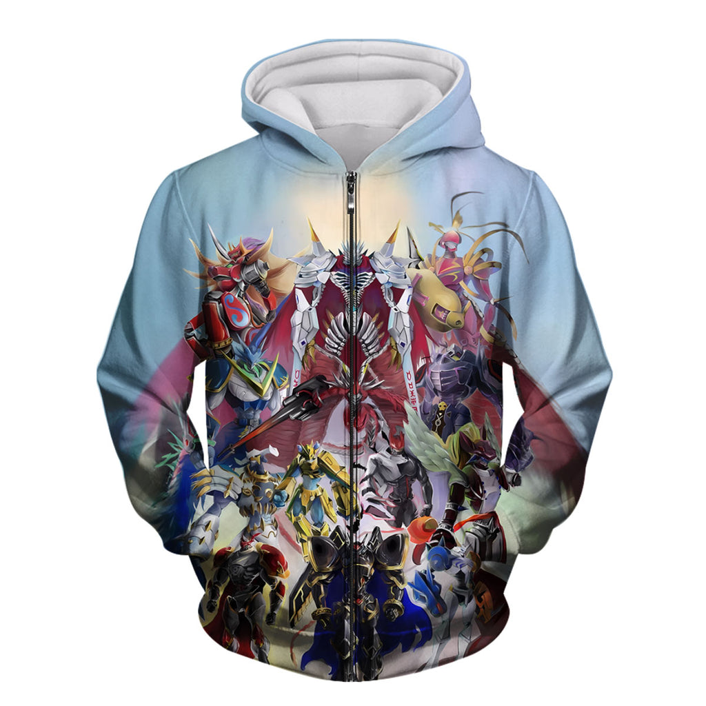 Digimon Adventure Ultimate Digimon Standing Colorful Vibrant Anime Apparel