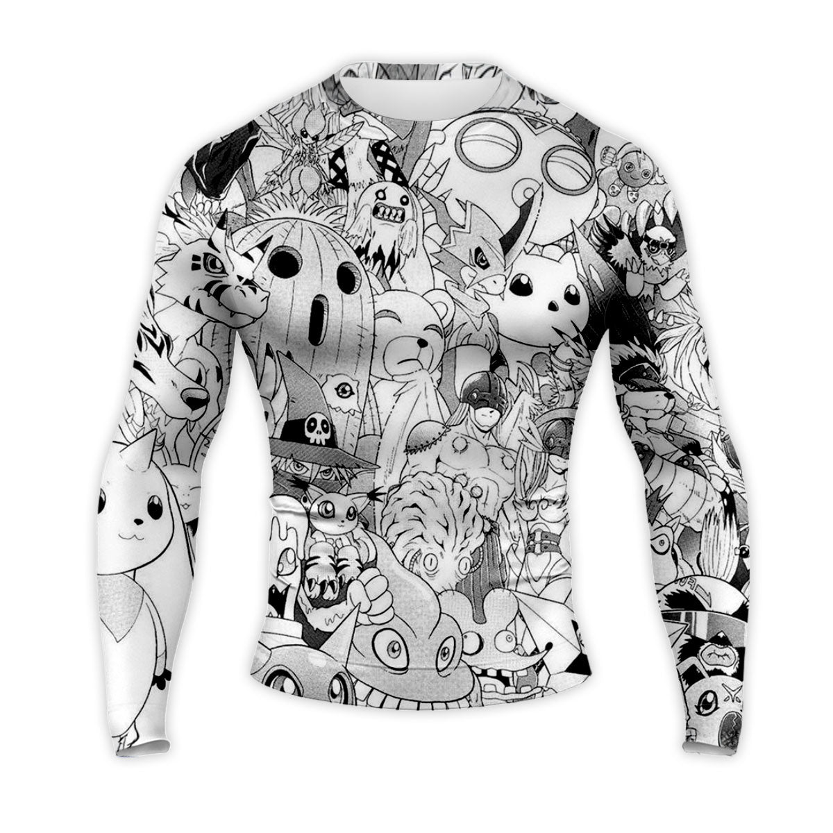 Digimon Adventure Various Digimon Black White Anime Apparel