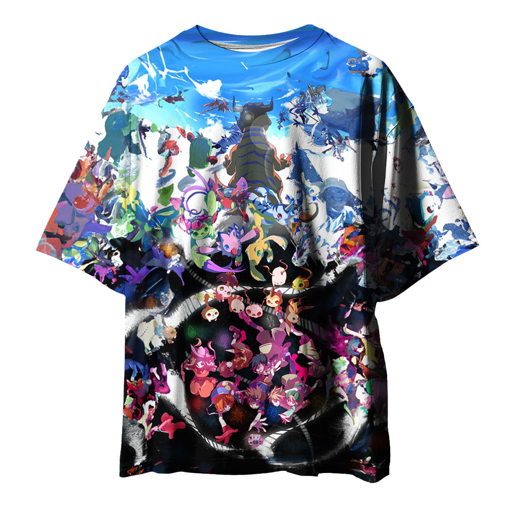 Digimon Adventure Various Digimon Colorful And Vibrant Anime Apparel