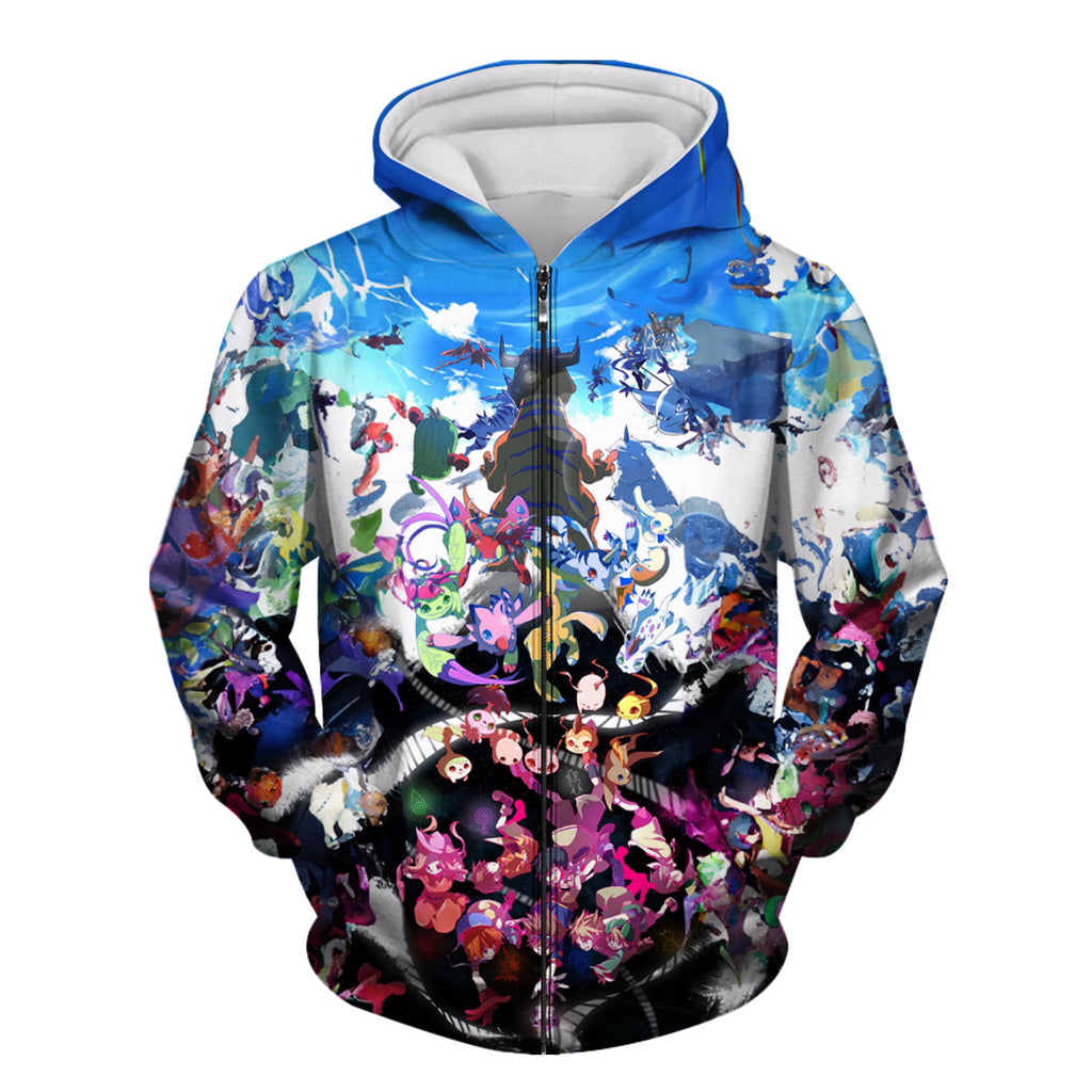 Digimon Adventure Various Digimon Colorful And Vibrant Anime Apparel