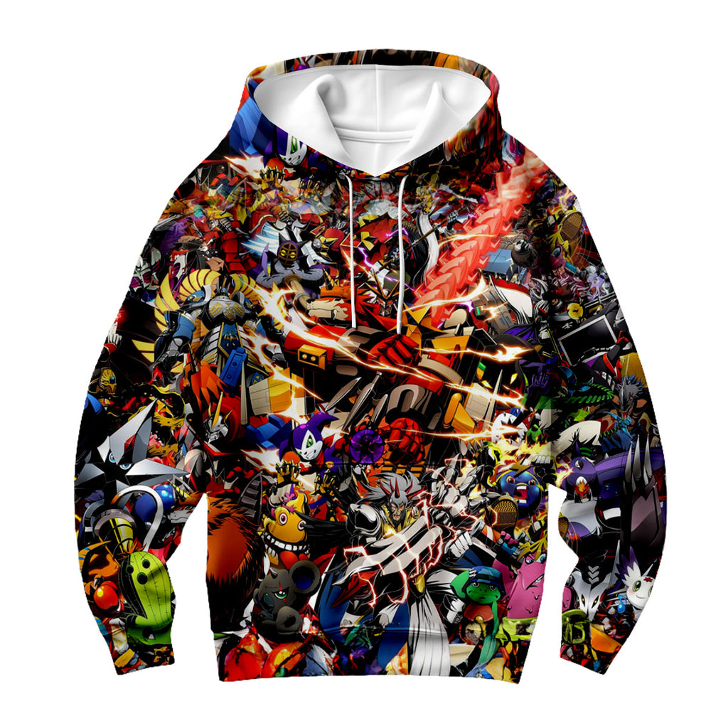 Digimon Adventure Various Digimon Colorful Vibrant Scenes Anime Apparel