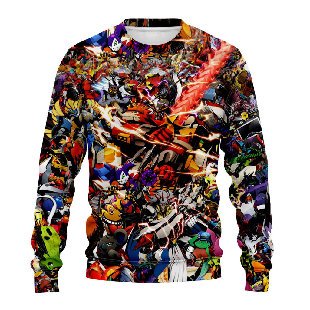Digimon Adventure Various Digimon Colorful Vibrant Scenes Anime Apparel