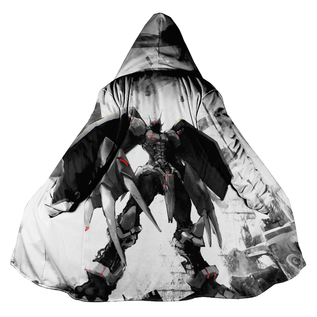Digimon Adventure Wargreymon Black And White Battle Damage Anime Apparel